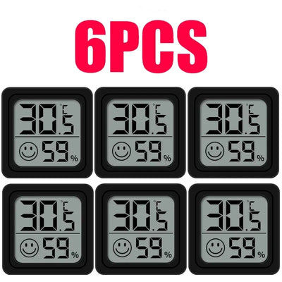1/2/3/4/6PCS Mini LCD Digital Thermometer Hygrometer Indoor Room Temperature Humidity Meter Sensor Gauge Weather Station Set