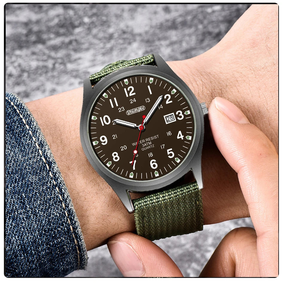 Luxury Mens Luminous Quartz Watch with Calendar - Smarsty