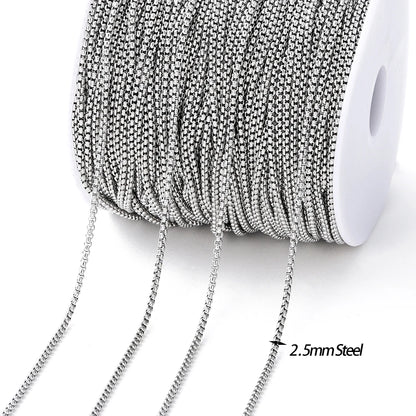 No Fade 2M Gold Stainless Steel Beaded Chain Durable - Smarsty
