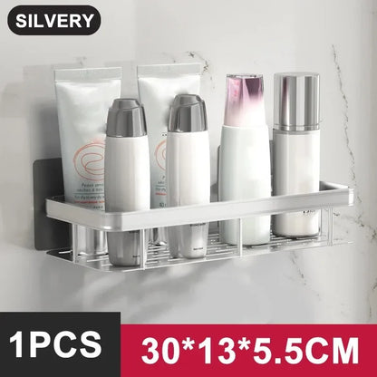 Aluminum Alloy Bathroom Shelf No Drill Storage Solution - Smarsty