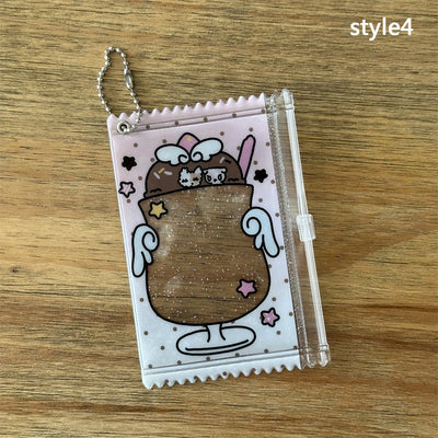 INS Transparent Candy Bag Badge Holder Korean Photocard Holder Display Bag Pendant Idol Photo Card Protective Cover Card Holder - Smarsty