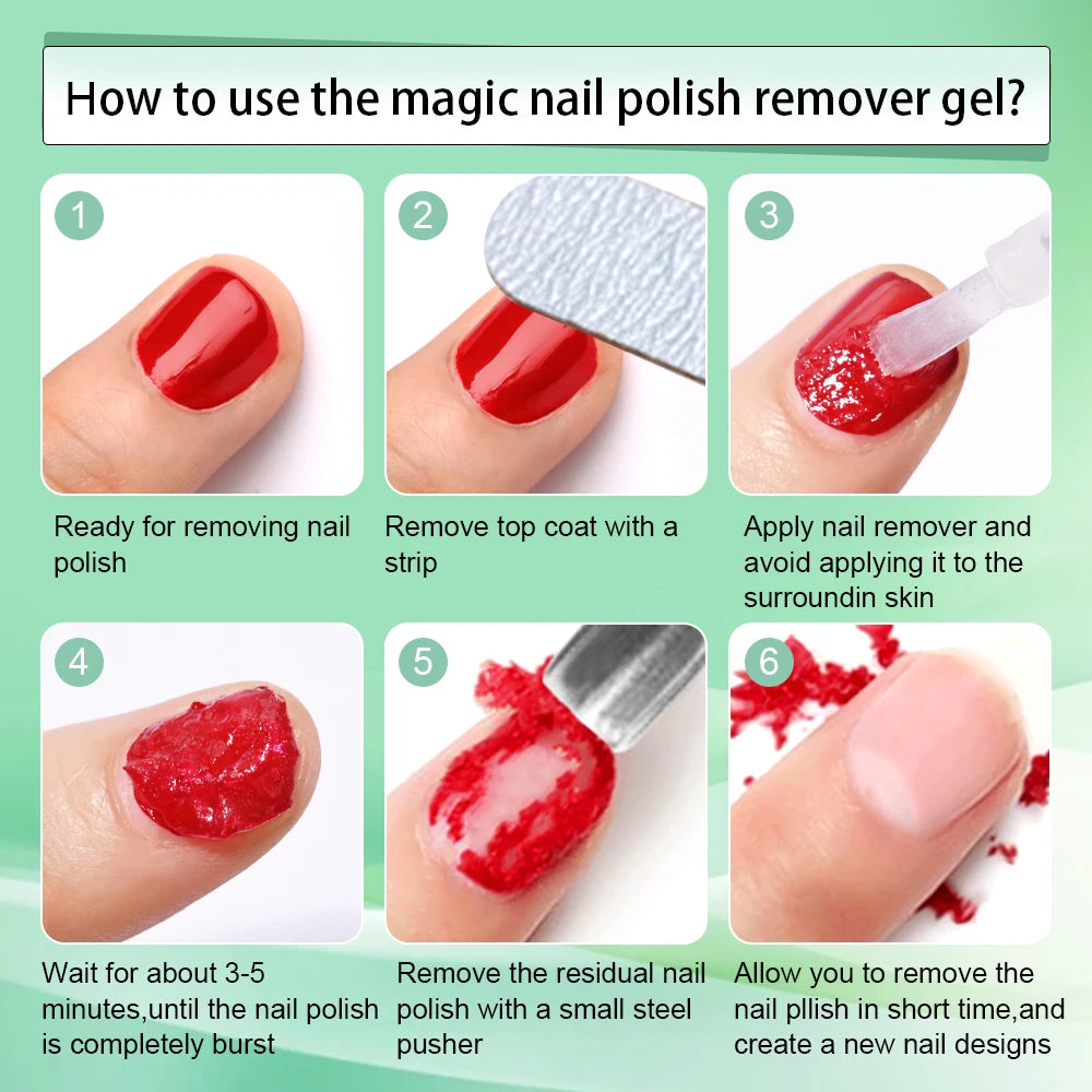 Quick Soak Off Nail Gel Remover 15ml Non-Irritating - Smarsty