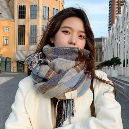 Winter Korean Style Thickened Warm Knit Scarf for Women - Smarsty