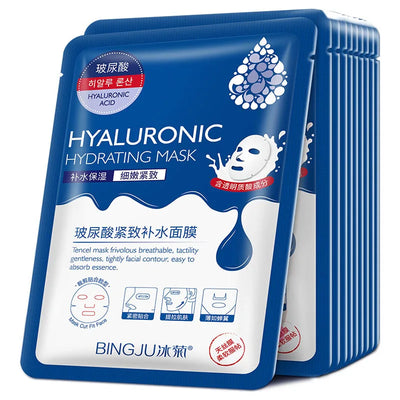 Hyaluronic Acid Hydrating Facial Mask 10 Pack - Smarsty