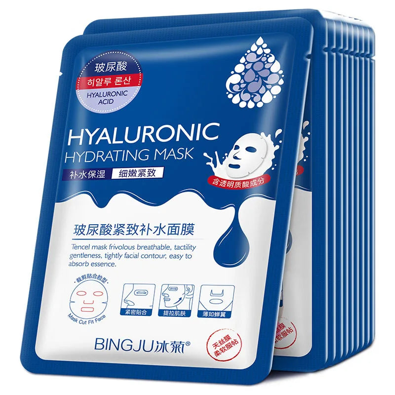 Hyaluronic Acid Hydrating Facial Mask 10 Pack - Smarsty