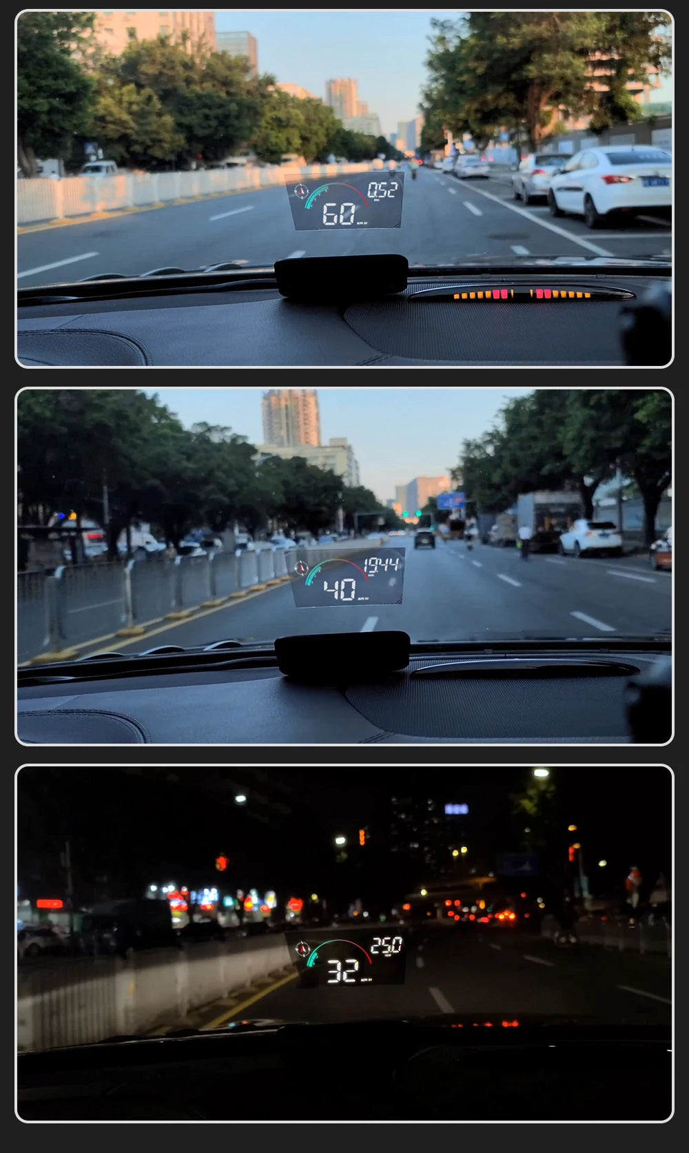 M22 Car HUD Head Up Display Universal Digital GPS Speedometer HD LCD Projection On Glass Windshield Projector for All Cars