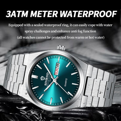 Luxury Waterproof Quartz Men's Watch with Luminous Features - Smarsty