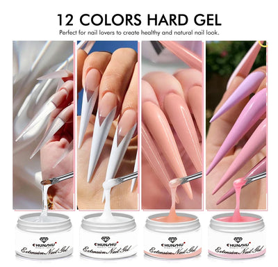 Milky White Hard Gel For Nail Extension 30ML - Smarsty