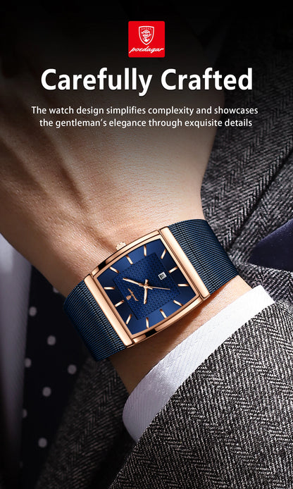 Men's Waterproof Quartz Watch with Luminous Date Feature - Smarsty