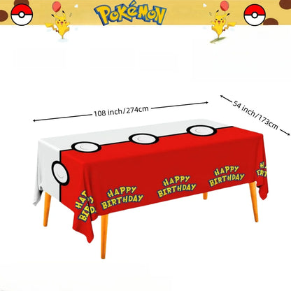 Pokemon Tablecloth Birthday Party Decoration Pikachu Disposable Table Cloth Table Cover Baby Shower Kids Toy Gift Party Supplies by Smarsty