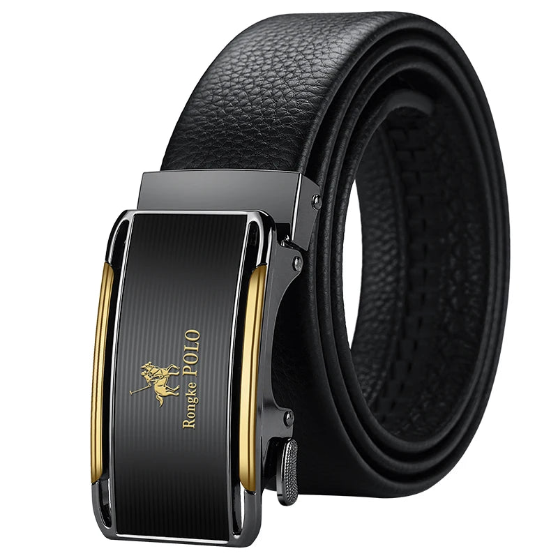 OYIFAN Genuine Leather Men Belt Adjustable Automatic Buckle - Smarsty