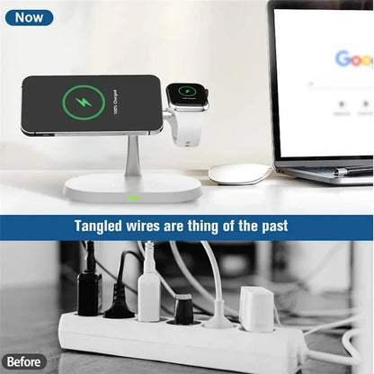Magnetic Wireless Charger Stand 3 in 1 for iPhone Pro - Smarsty