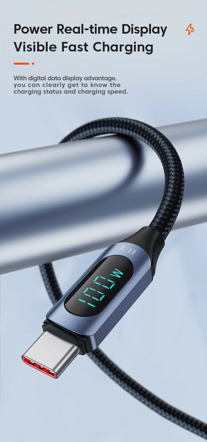 Toocki Type C to Type C Cable 100W PD Fast Charging Charger USB C to USB C Display Cable For Xiaomi POCO F3 Realme Macbook iPad - Smarsty