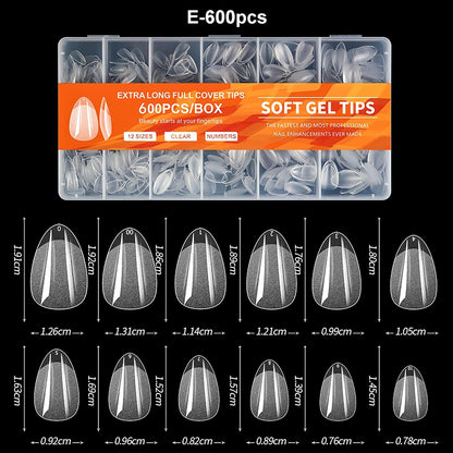 Luxury Soft Gel False Nail Tips for Elegant Manicure - Smarsty