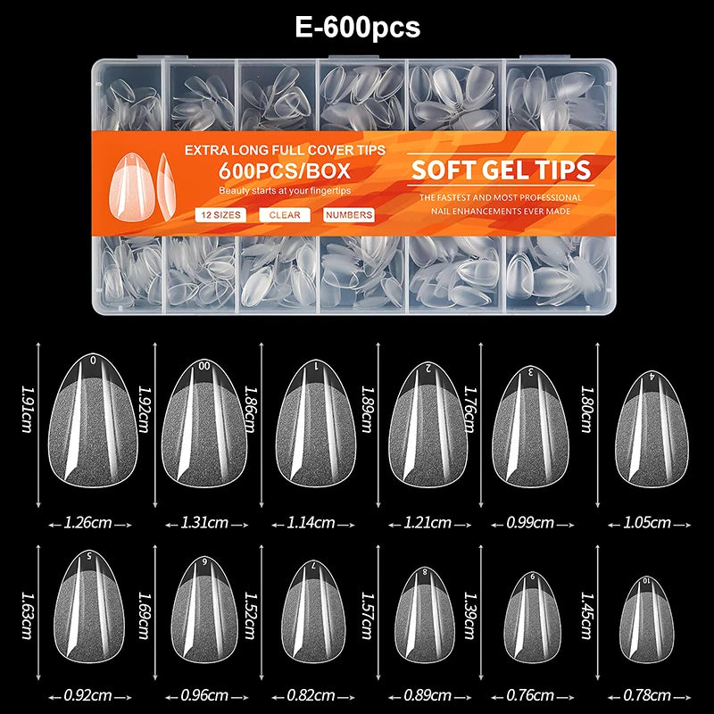 Luxury Soft Gel False Nail Tips for Elegant Manicure - Smarsty