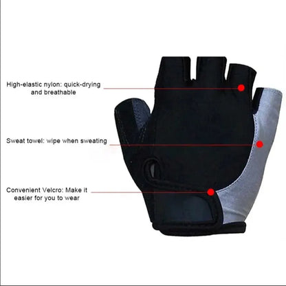 Half Finger Cycling Gloves Anti Slip Breathable Summer - Smarsty