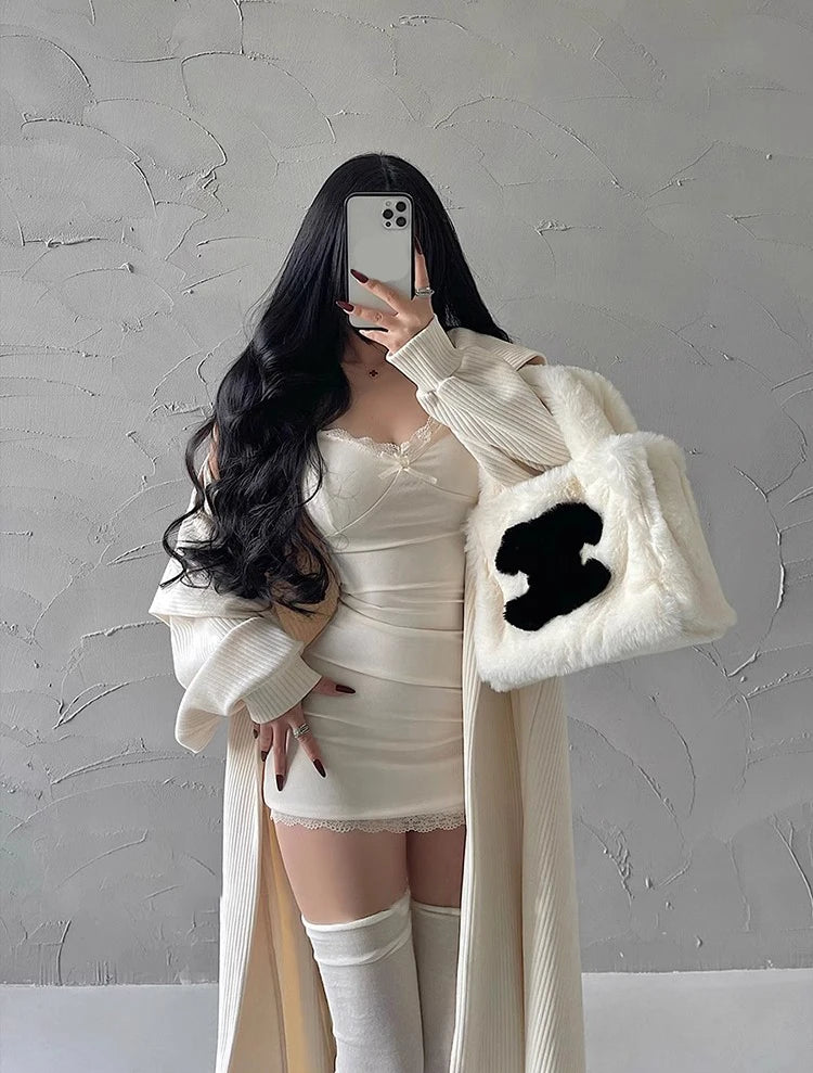 Y2K Retro Lace Patchwork Spaghetti Strap Black Bodycon Dress Mini Fashion Aesthetic Bow Club Party Sexy Dresses for Women - Smarsty