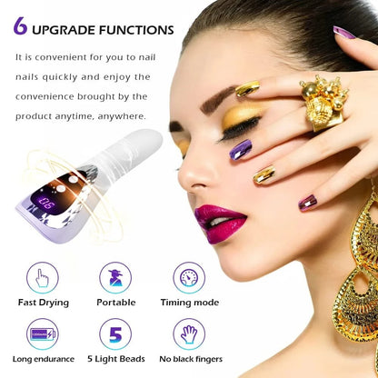 Handheld UV LED Nail Dryer Mini Rechargeable Lamp - Smarsty