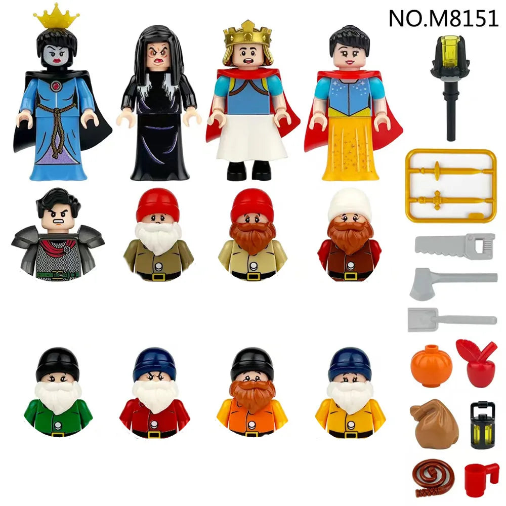 building blocks action doll mini city figures toys girls soldiers policeman robot worker fireman farmer cook movie characters