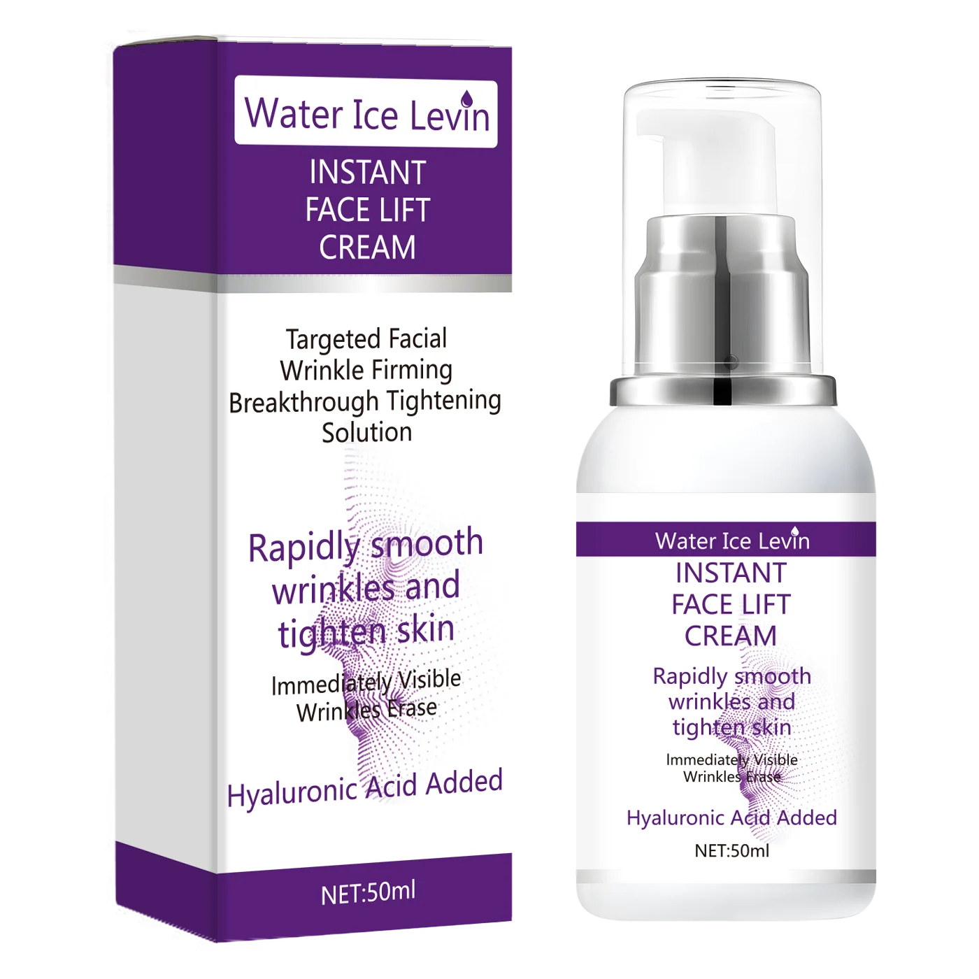 Instant face lift cream with hyaluronic acid for wrinkles. Firming solution. - Smarsty