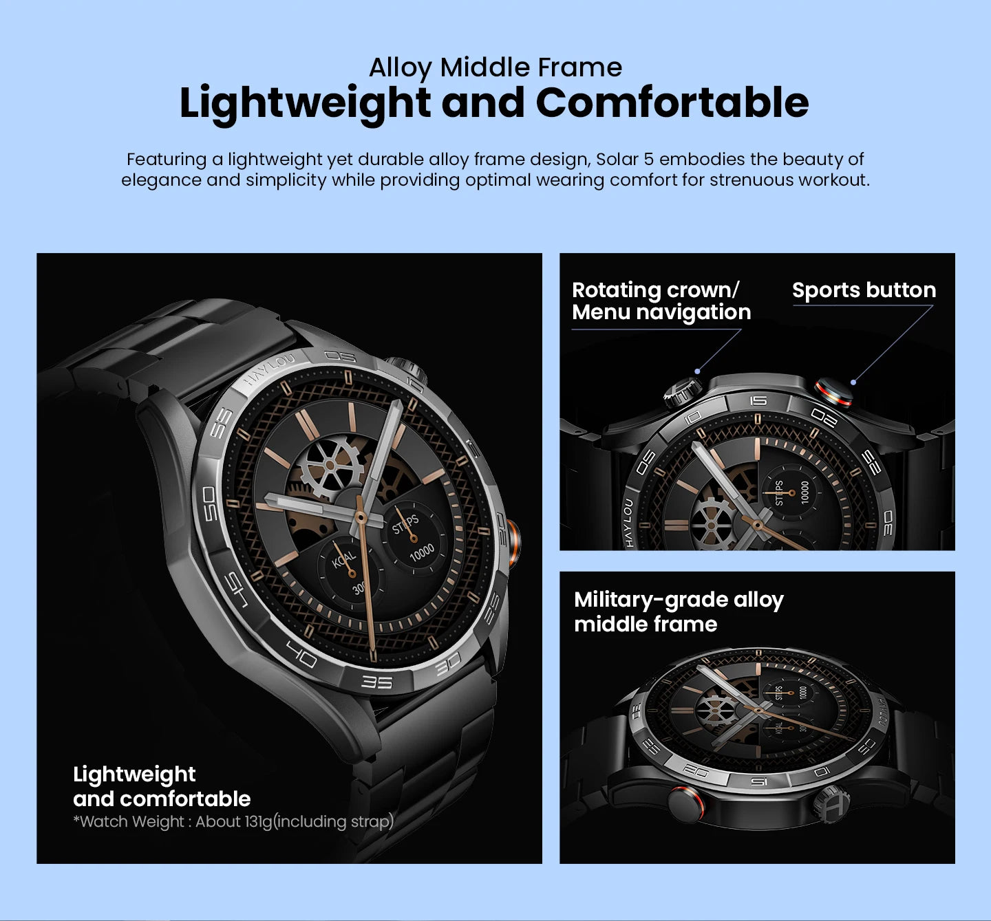 Haylou Solar 5 Smartwatch with Voice Calling and AMOLED Display - Smarsty
