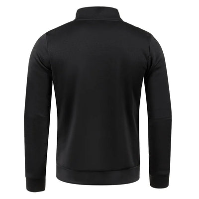 Autumn Men's Half Zipper Sweatshirts Long Sleeve Solid Color Pullover Turtleneck Streetwear Winter Warm Jacket Sport Coats - Smarsty