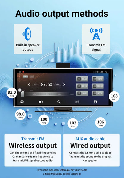 4K Dash Cam IPS Touch Screen With Wireless CarPlay Pro - Smarsty