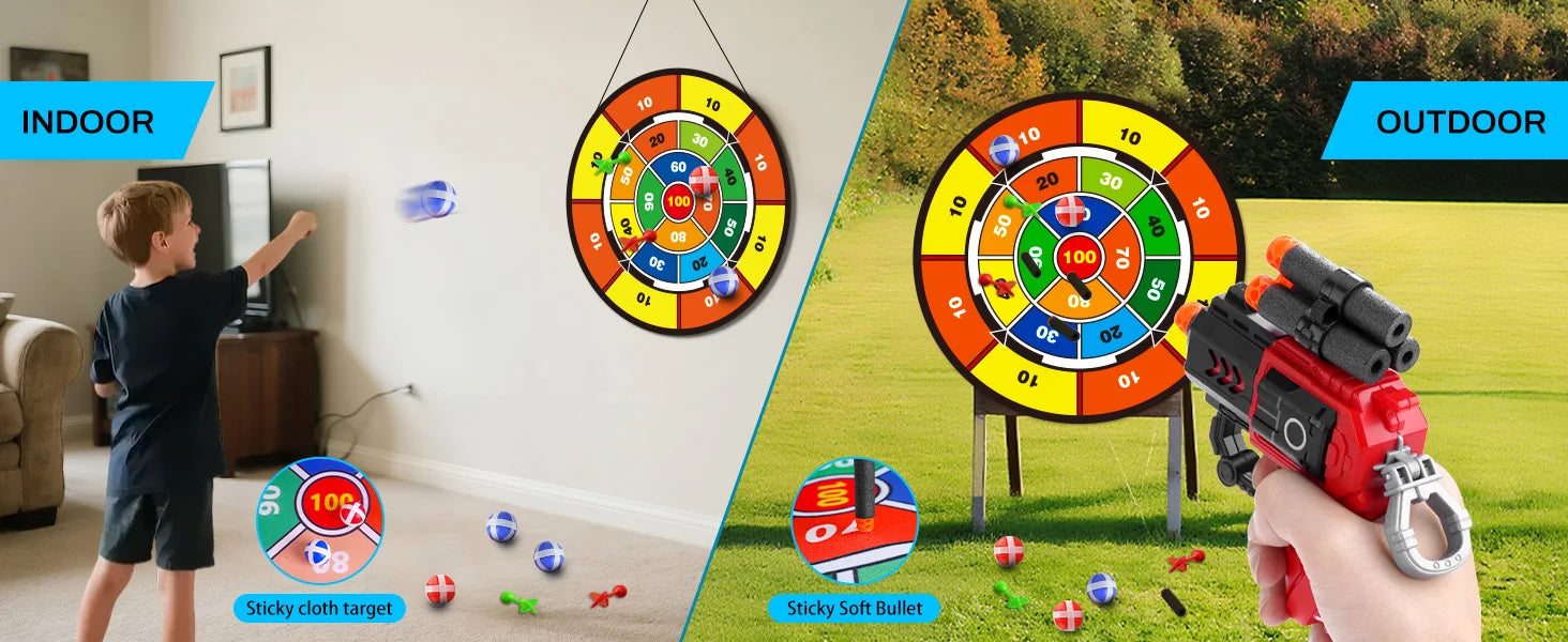 VATOS Night-Light Bow Arrow Guns Toy For Kids Archery Stand Target Board Indoor Outdoor Game Toys Boys Girls Christmas Gift