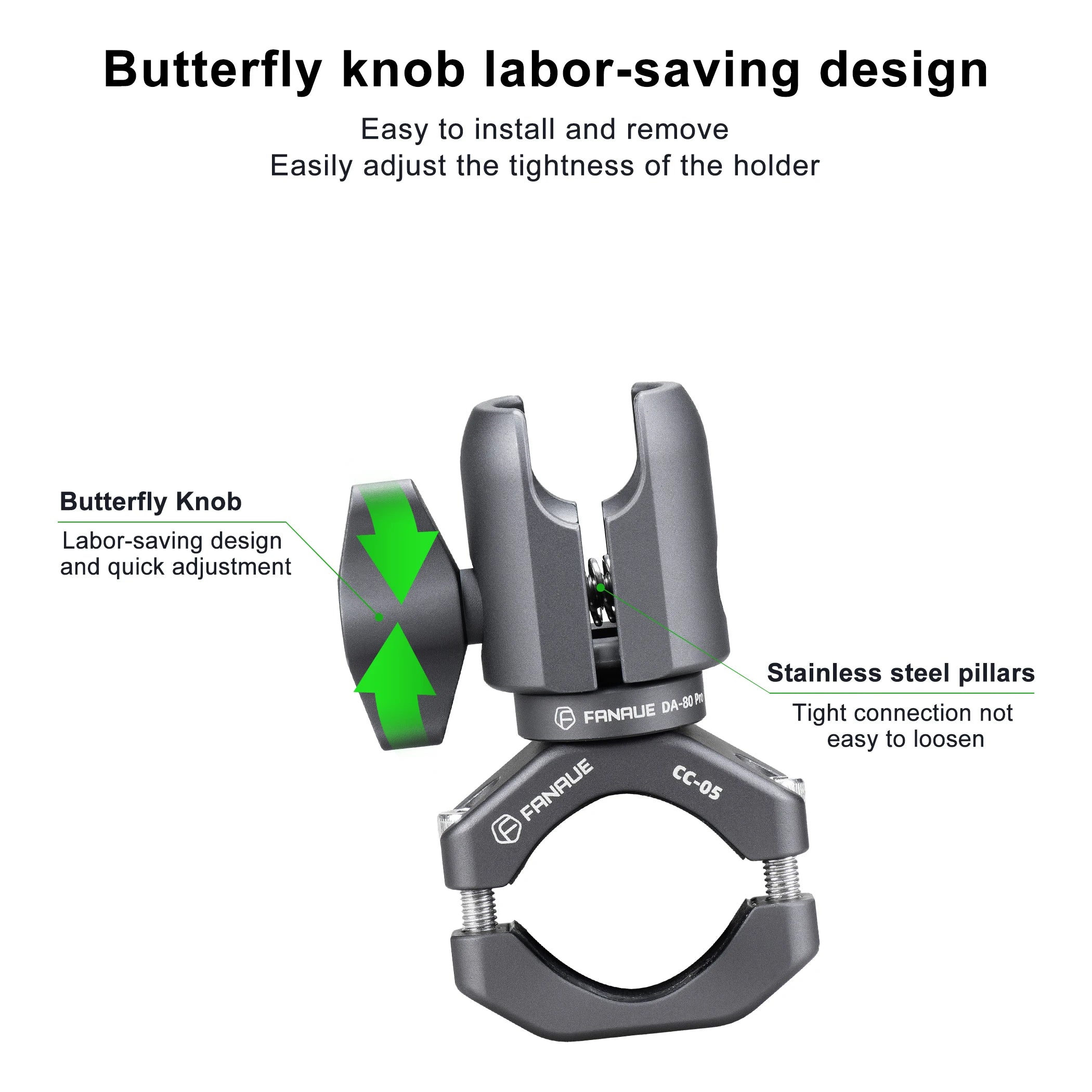 Motorcycle Phone Holder Handlebar Mount Quick Disassembly - Smarsty