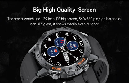 LIGE 1.39 Inch Bluetooth Smart Watch for Men - Smarsty