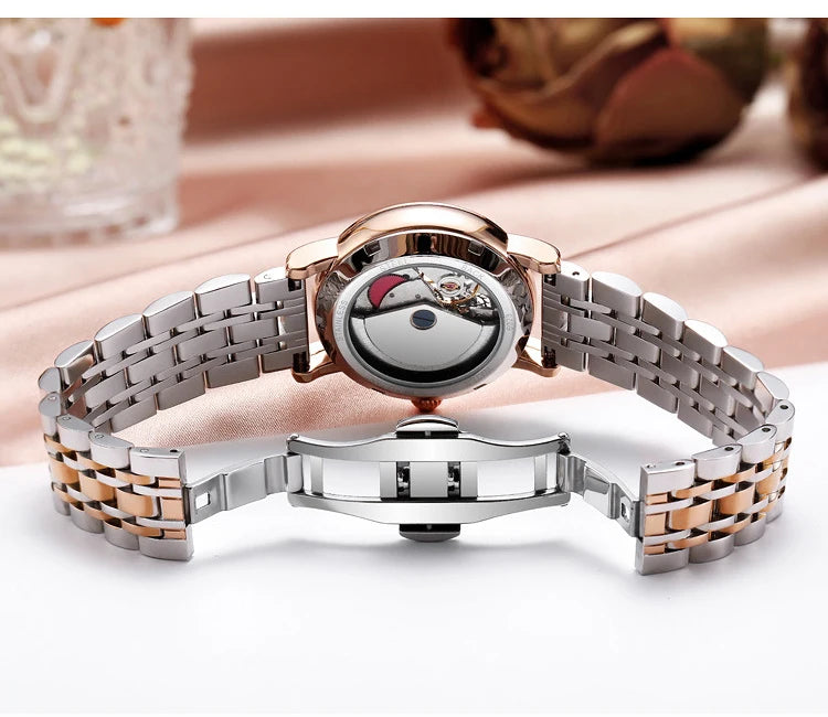 Luxury Automatic Mechanical Watch for Women with Moon Phase - Smarsty