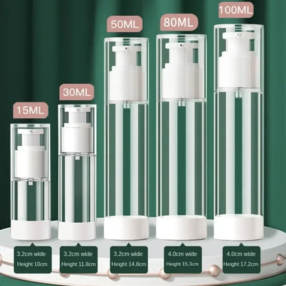 Clear Airless Cosmetic Cream Pump Bottle Travel Size Dispenser - Smarsty