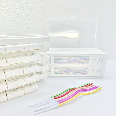 6/12/48pcs/1case Birthday Candles Spiral Cake Candles  Long Thin Cake Candles For Wedding Party And Cake Decoration - Smarsty
