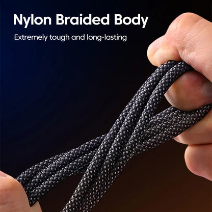 NNBILI USB C Quick Charging Cable 240W Nylon Braided Transparent Type C High-speed Charger Wire for Samsung Huawei Mi Data Line - Smarsty