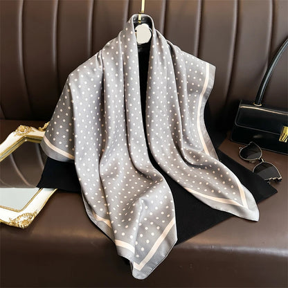 Silk Square Hair Scarf Sunscreen Beach Wrap - Smarsty