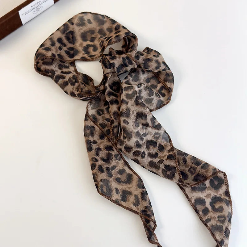 Animal Print Scarf Belt Satin Hair Band for Women - Smarsty