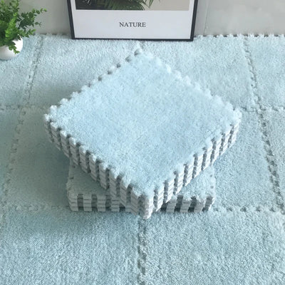 Soft Plush Children's Mat Baby Play Mat Baby Toys Eva Foam Puzzle Carpet In Children's Room Keep Warm Playmat 30*30*1CM by Smarsty