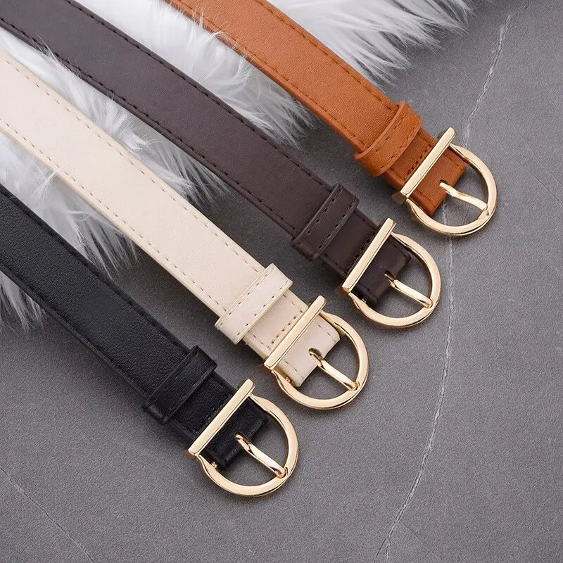 Women's PU Leather Belt Soft Pin Buckle Fashion - Smarsty