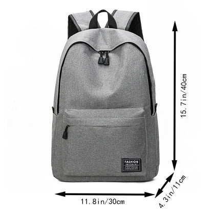 Men's backpack made of nylon, suitable for school, business trips and single or double shoulder carrying - solid color design - Smarsty