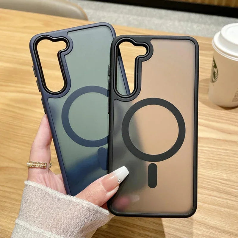 Matte Translucent Galaxy Phone Case With Magnetic Closure - Smarsty