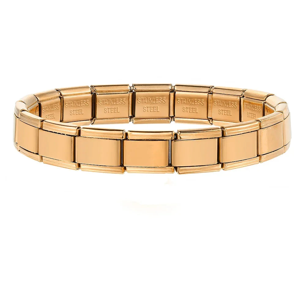 Stainless Steel Elastic Italian Link Bracelet Durable Charm Bangle - Smarsty