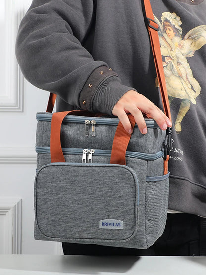 Crossbody Insulated Lunch Bag With Large Capacity Waterproof - Smarsty