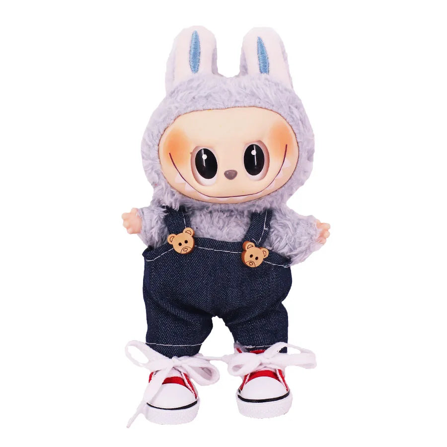 3.8cm Doll Shoes For labubu 17cm Plush Doll Clothes Accessories Girl's Toys ,Christmas Festival Birthday Gift