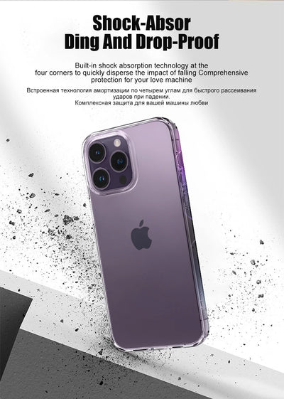 Luxury Clear Silicone Phone Case For iPhone 16 15 14 13 12 11 Pro Max XR X XS 7 8 Plus Shockproof Transparent Bumper Back Cover by Smarsty