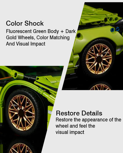 Technical Building Blocks Racing Car Static Model Or Remote Control Electric RC Car Version Optional Construction Toys For Boys