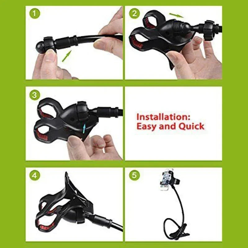 Gooseneck Phone Holder With Flexible Clip Bracket Arm - Smarsty