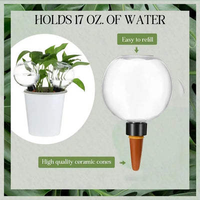 500ML Plant Watering Globes Watering Bulbs Clear Flower Automatic Watering Device Auto Waterer Self-Watering Stakes Irrigation