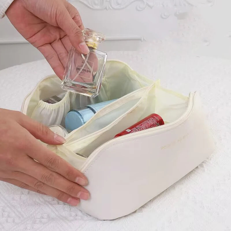 PU Leather Cosmetic Bag Large Capacity Travel Organizer - Smarsty