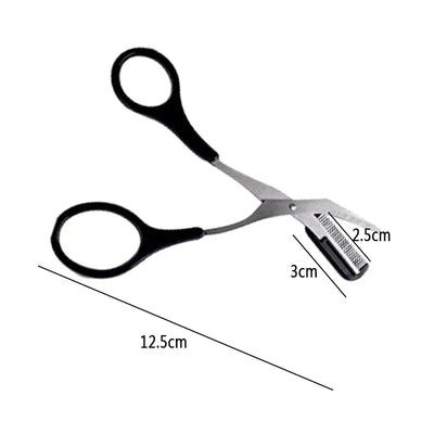 Stainless Steel Eyebrow Trimmer Scissors for Precision Grooming - Smarsty