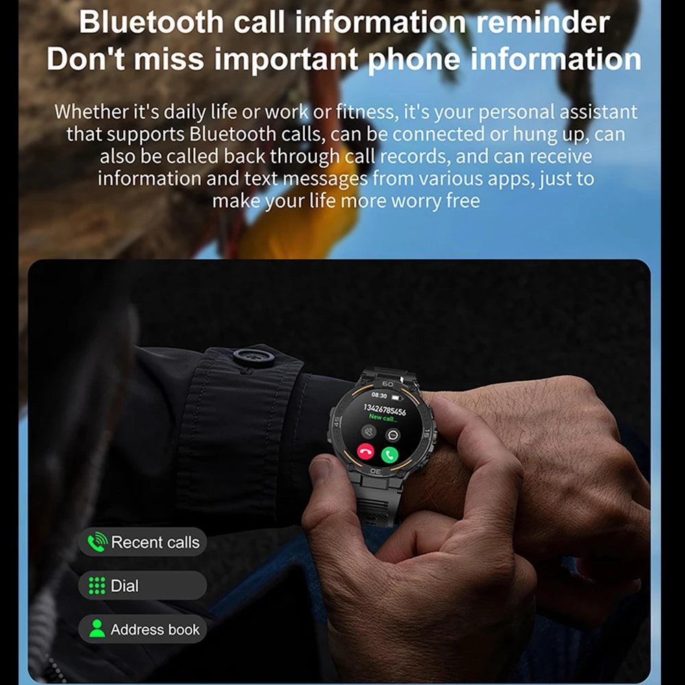 Military Smartwatch for Men with Health Monitoring Features - Smarsty